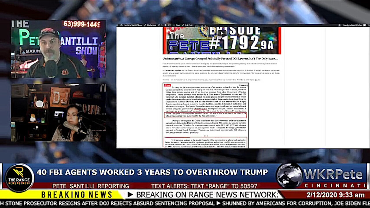 FBI Corruption Beyond Imagination - 40 FBI Agents Worked 3 Yrs To Overthrow Trump #1792-9A