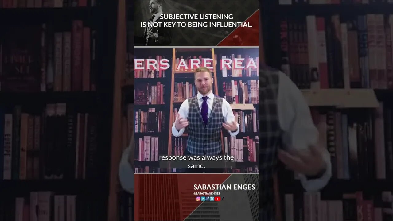 Subjective Listening #shorts #viral #entrepreneur #sabastianenges #motivation #goals #follow #story