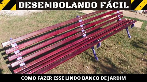 Como fazer um banco de jardim.