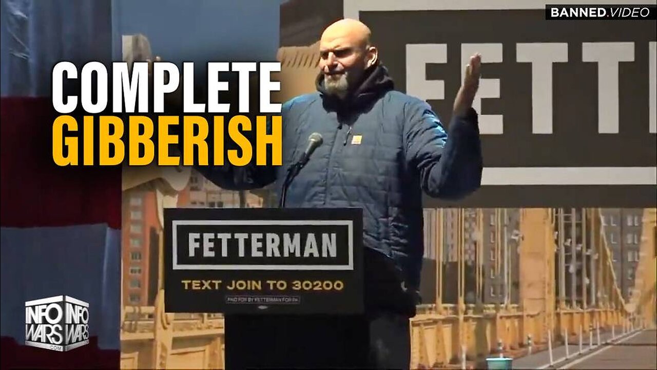 John Fetterman Speaks Complete Gibberish at First Rally Post Debate