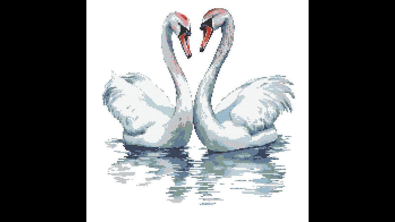 BEAUTIFUL SWANS Cross Stitch Pattern by Welovit | welovit.net | #welovit