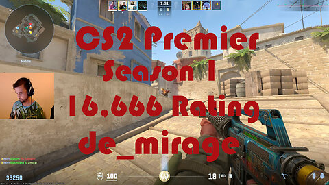 CS2 Premier Matchmaking - Season 1 - 16,666 Rating - de_mirage