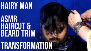 Real ASMR Haircut, Professional Hair Stylist, Scalp Massage & Beard Trim💕Ultra Relaxing⚡