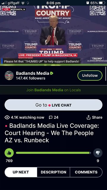 Trump now live 20/09/2023