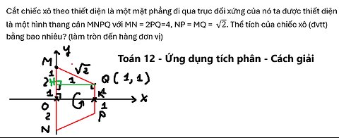 Cắt chiếc xô theo thiết diện là một mặt phẳng đi qua trục đối xứng của nó ta được