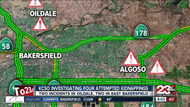 Multiple reports of attempted child abductions in Oildale, East Bakersfield