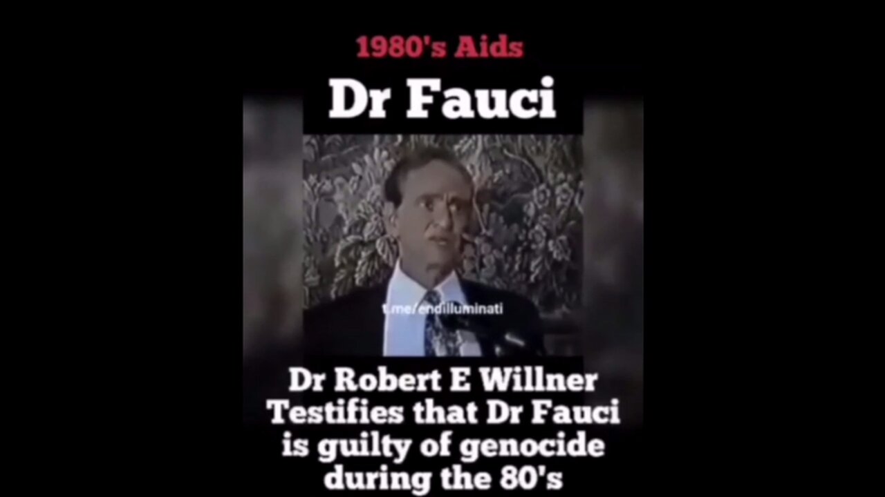 Dr Robert E Willner Testifies that Dr Fauci is Guilty Of Genocide