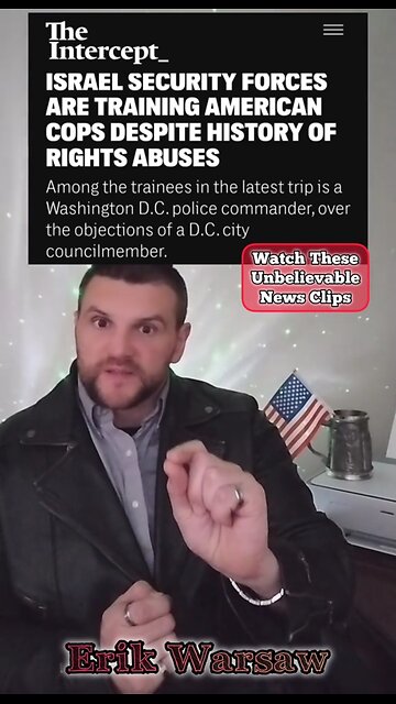 Israel Security Forces Are Training American Police, US Capitol Police Too