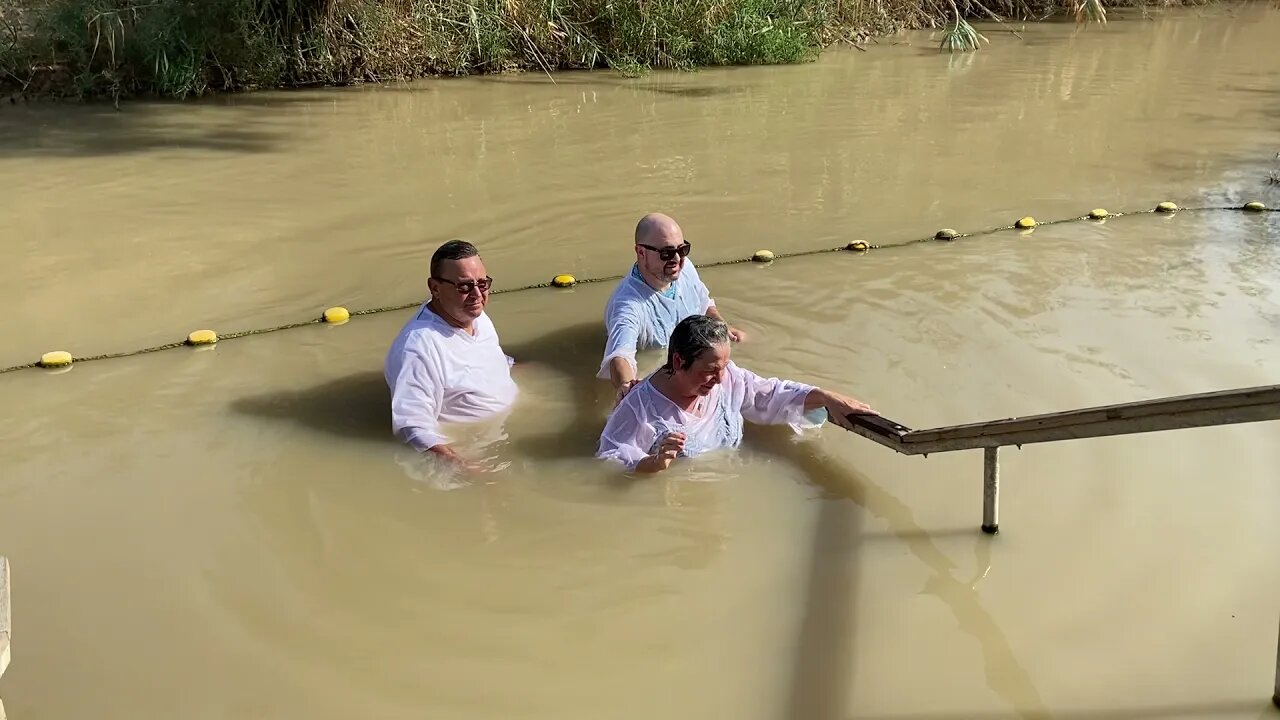 Baptism in the Jordan River - Israel Tour 2021