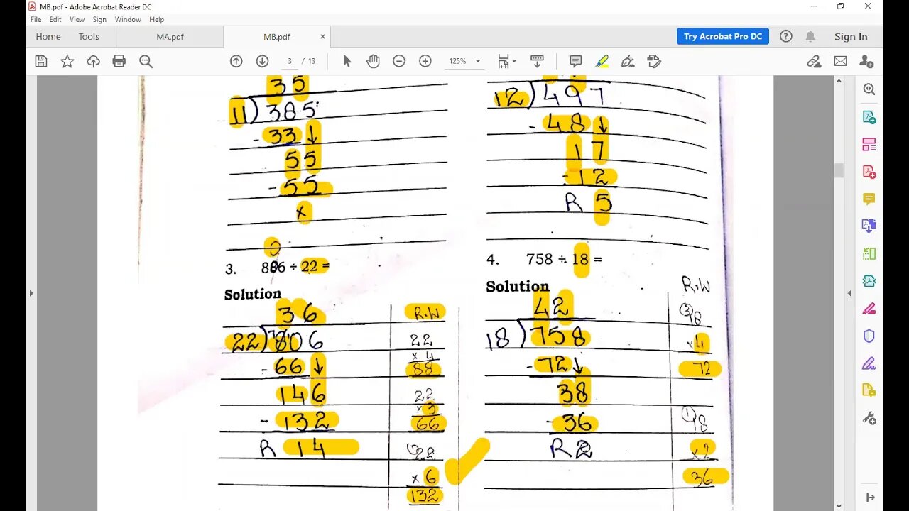 Class 4th Maths B Zoom Online Class 1 Dec 2020