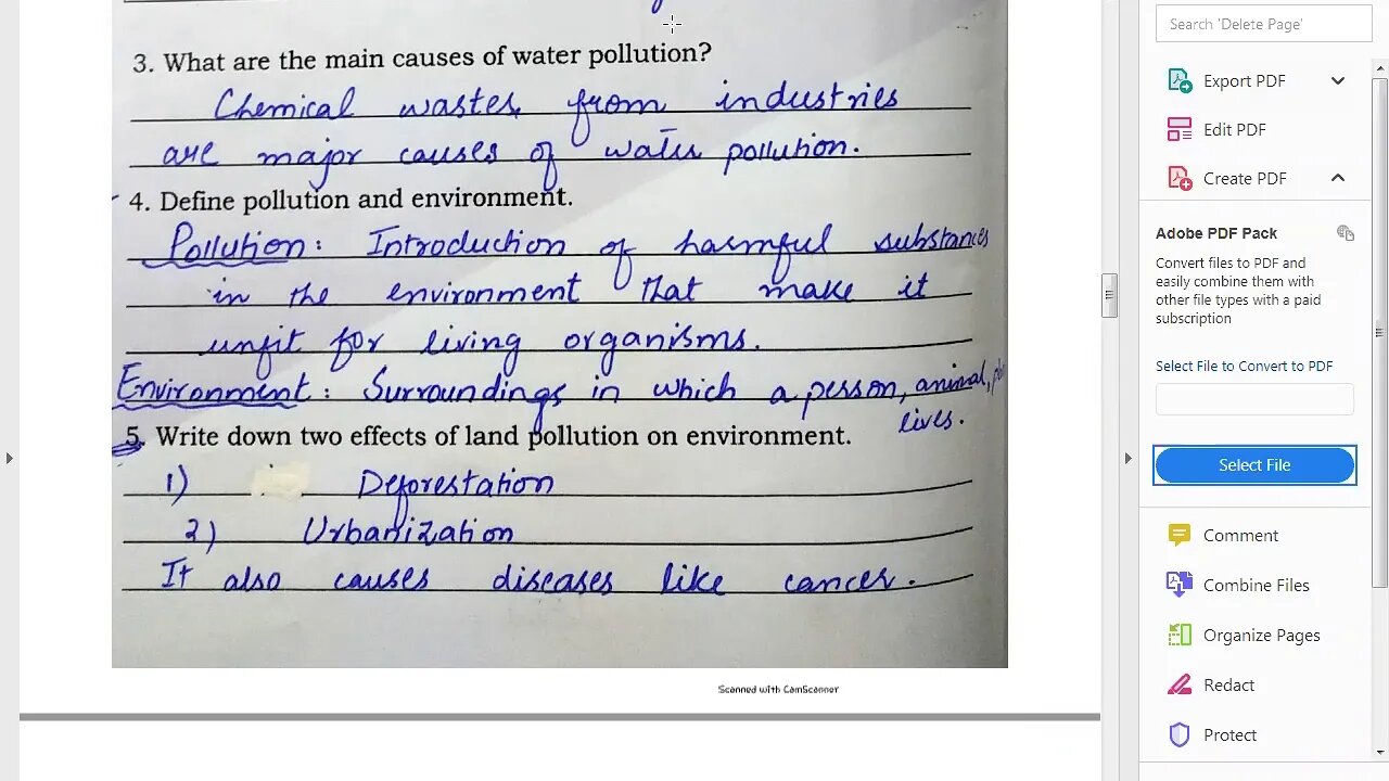 Class 5th Science Environmental Pollution Part 3