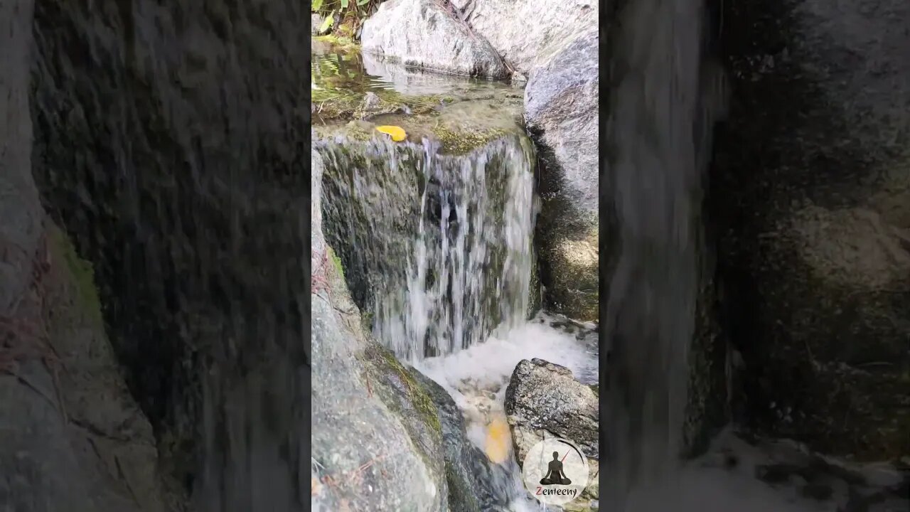 Relaxing Garden Rock Waterfall Soothing Sounds of Water and Piano Music Short