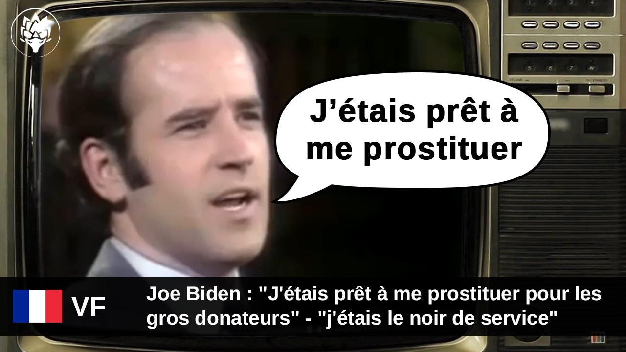 Joe Biden : "J'étais prêt à me prostituer aux gros donateurs [...] j'étais le noir de service"