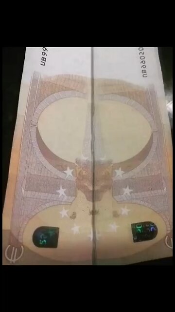 When You Fold A 50 Euro Note = Pic of Baal