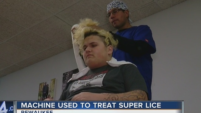 Special machine used to treat "super lice"