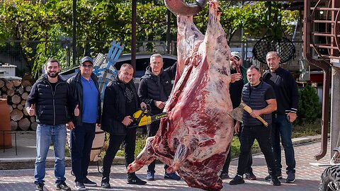 500 kilos Buffalo's meat on charcoal