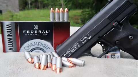 Hi-Point C-9 pistol 9mm - ALUMINUM CASE AMMO TEST