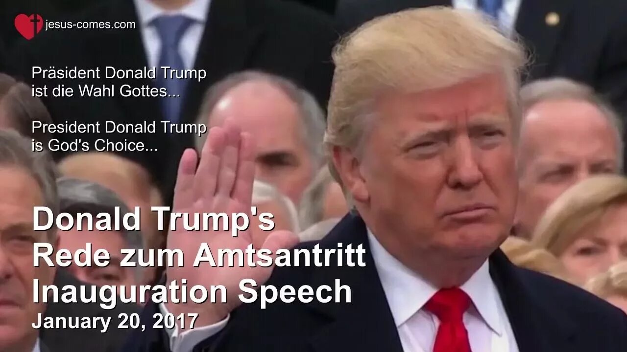 January 20, 2017 🇺🇸 DONALD TRUMP... Inauguration Speech 🇩🇪 Rede zum Amtsantritt mit Untertitel in deutsch