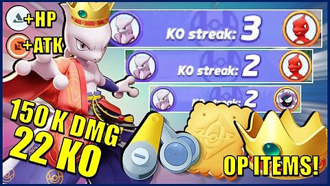 22 Kills! Mewtwo Unlimited Heal Trick | Pokemon Unite Gameplay