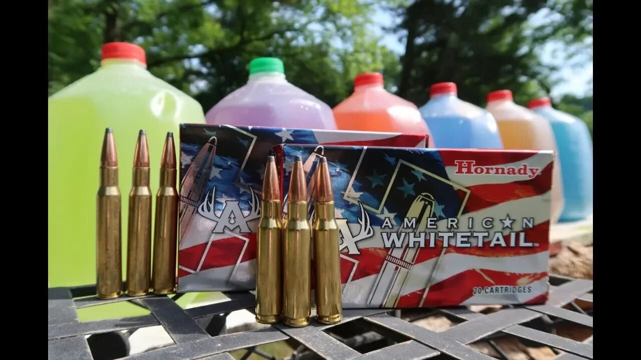 308 vs 30-06 - HOW MANY MILK JUGS??? - Hornady American Whitetail
