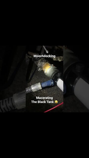 RV Moochdocking & Black Tank Macerating Pump Action 😂 #Shorts