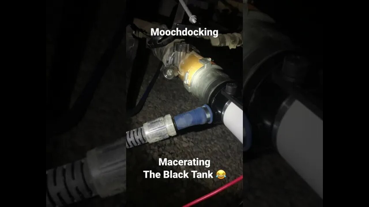 RV Moochdocking & Black Tank Macerating Pump Action 😂 #Shorts