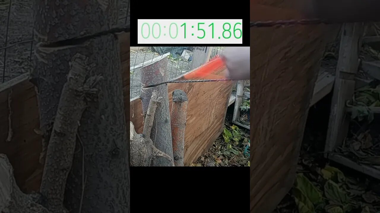 TEMU Hand Chainsaw in Action