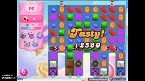 Candy Crush Level 2212 Audio Talkthrough, 3 Stars 0 Boosters
