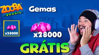 GANHEI 18K DE GEMAS GRÁTIS! OBRIGADO! ZOOBA: Jogo de Batalha Animal!