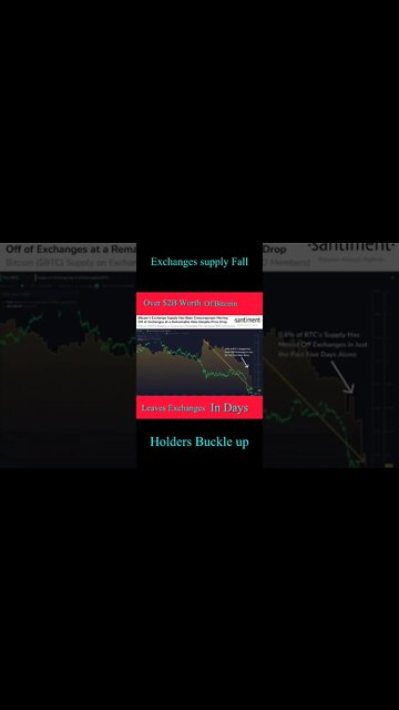 Exchange Supplies Fall, Hodlers buckle up #cryptomash #ytshorts #cryptonews