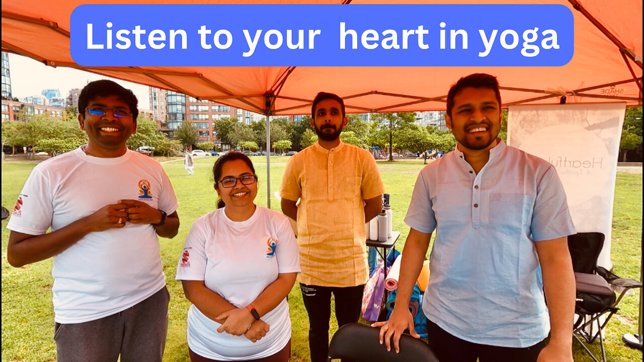 Listen to your heart in Yoga International Day of Yoga 2023 Vancouver Canada