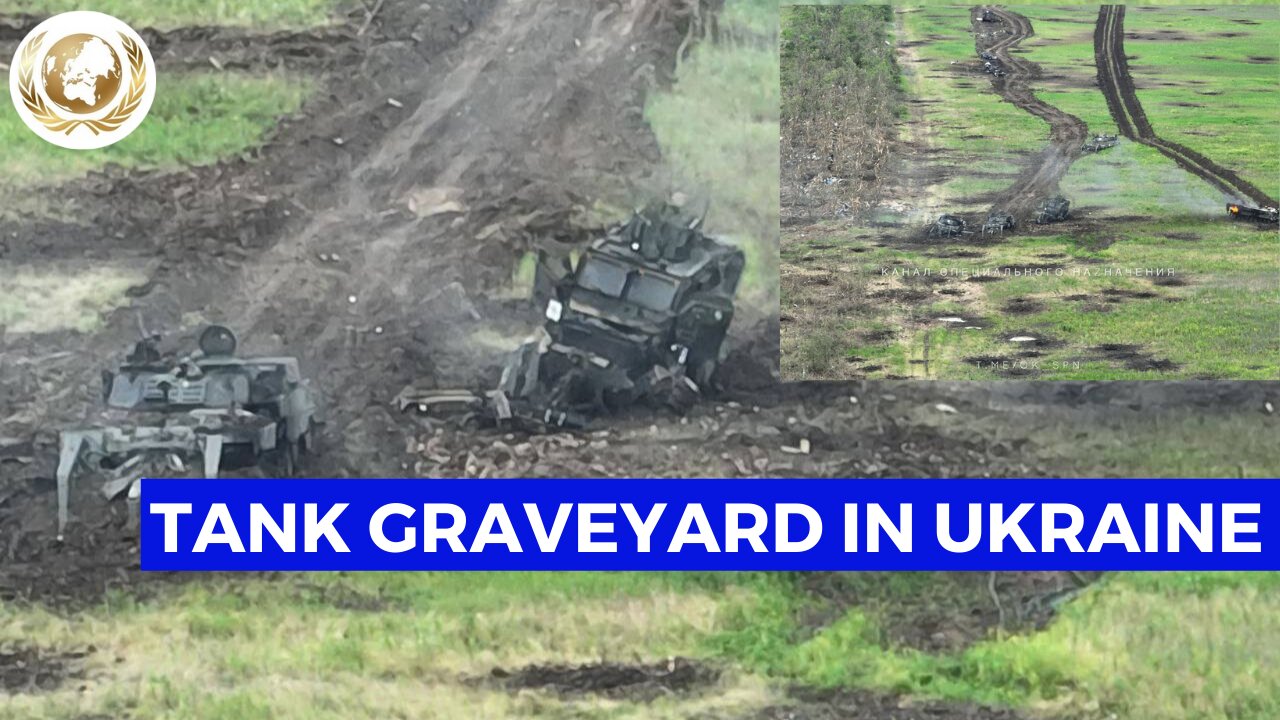 GRAVEYARD of Ukrainian Tanks & Armored Vehicles near Orikhiv, Zaporizhia region