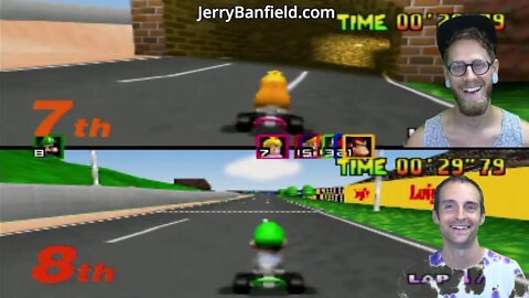 Mario Kart 64 Two Player GP with James on Nintendo 64 (1997)!