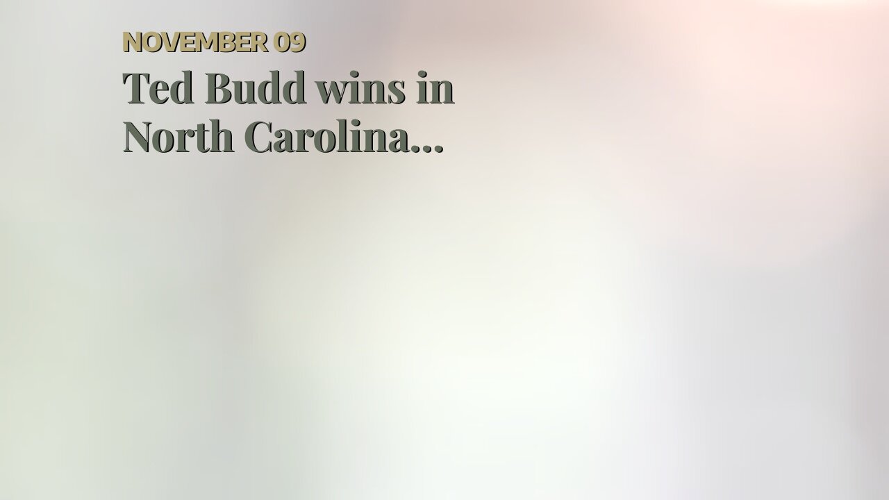 Ted Budd wins in North Carolina…