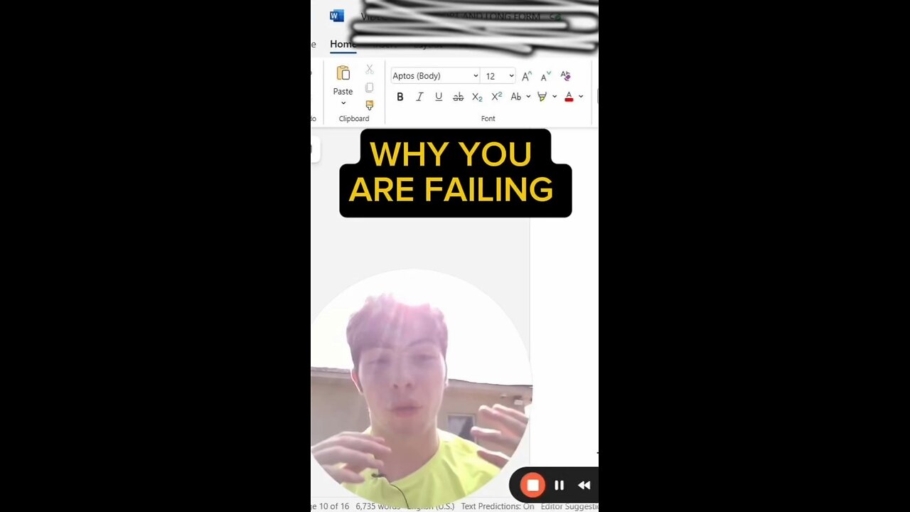 WHY YOU ARE FAILING