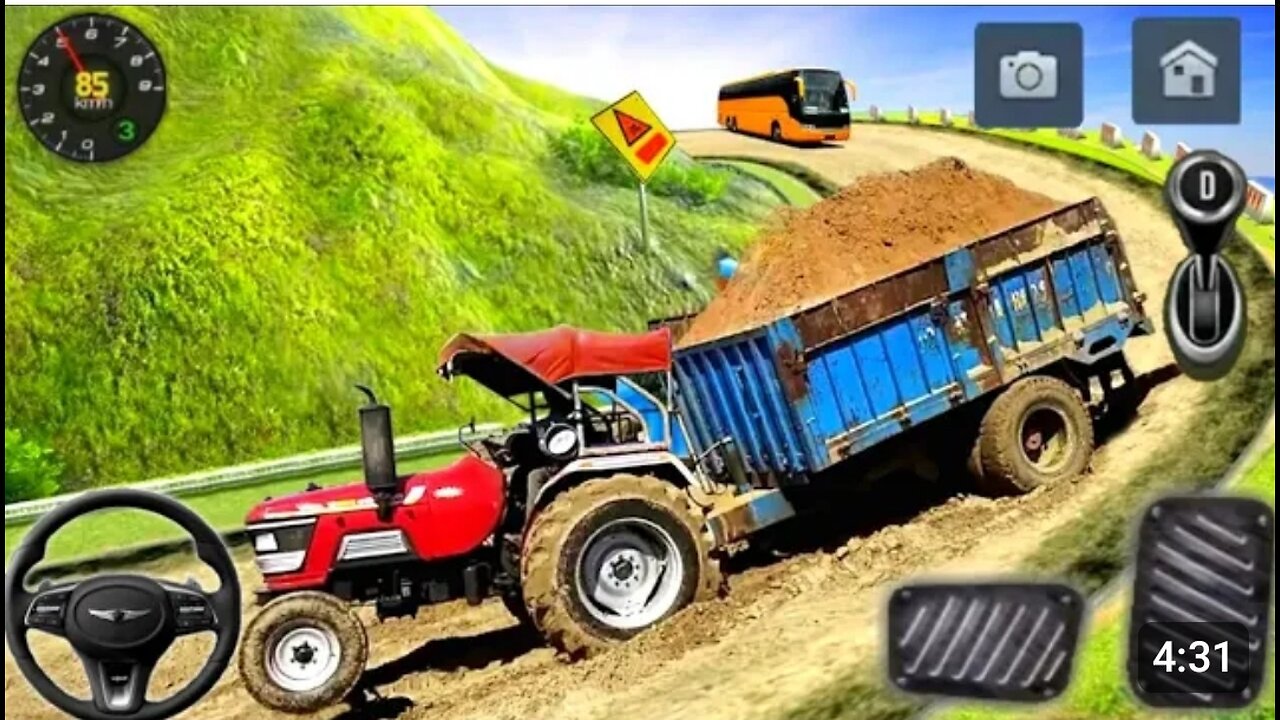 Heavy Tractor Trolley Cargo simulator 3D Truck _ Off road tractor _ Android 1 Games