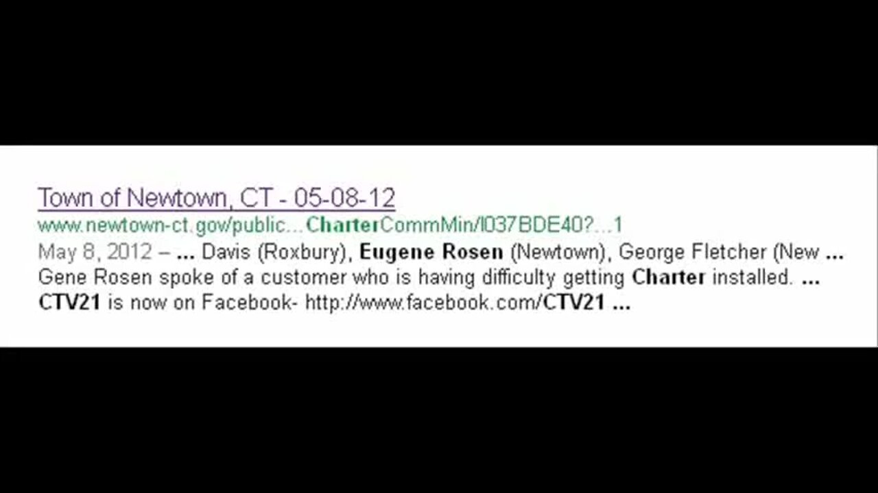 Theatrical Actor [AKA] Gene Rosen- Is CEO For CTV21, Cable Advisory Council Newton - 2012