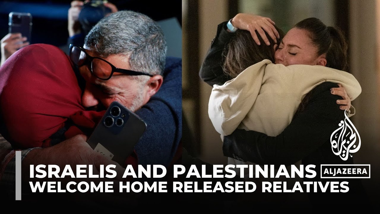 Gaza truce: Israelis and Palestinians welcome home released relatives