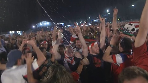 USA fans in Rio react after beating Ghana