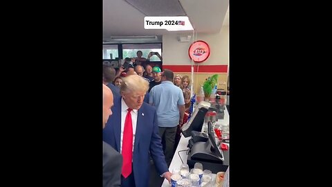 President Trump at a Dairy Queen in Council Bluffs - Trump 2024🇺🇸