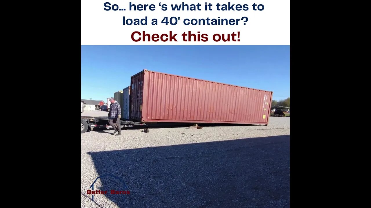 So, this is what it takes to load a 40' container 2