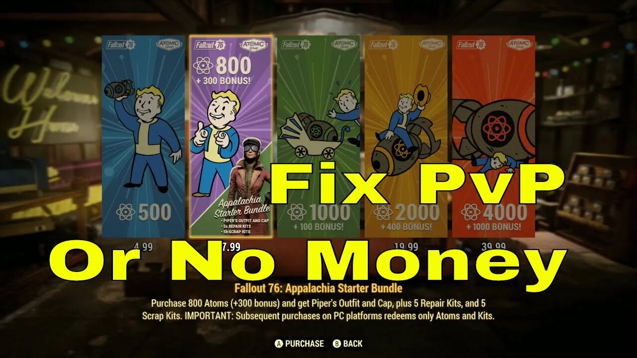 Why Is Fallout 76 Trying To Sell Me Stuff After They Nerfed PvP?