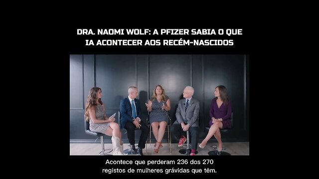 💉⚠️DRA. NAOMI WOLF: A PFIZER SABIA O QUE IA ACONTECER AOS RECÉM-NASCIDOS E AVANÇOU NA MESMA💉⚠️