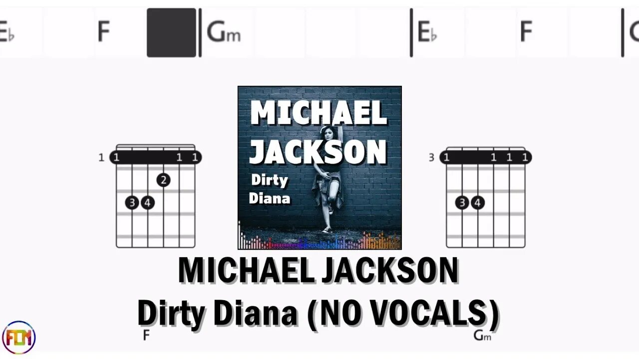 MICHAEL JACKSON Dirty Diana FCN GUITAR CHORDS & LYRICS NO VOCALS