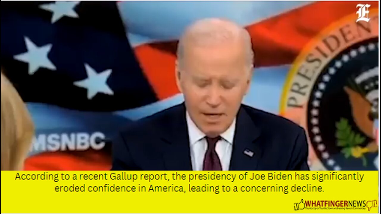 According to a recent Gallup report, the presidency of Joe Biden has significantly eroded confidence