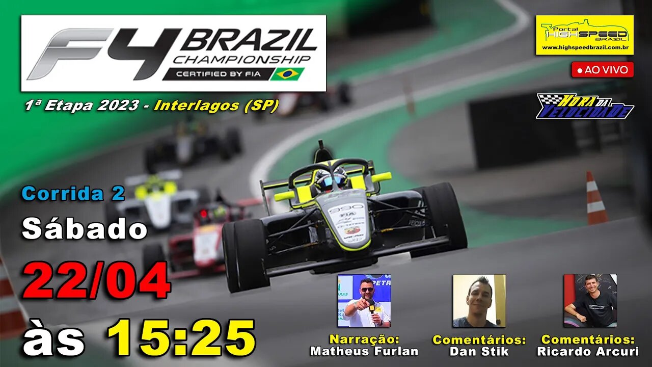 FÓRMULA 4 BRAZILIAN CHAMPIONSHIP | Corrida 2 | 1ª Etapa 2023 | Interlagos (SP) | Ao Vivo