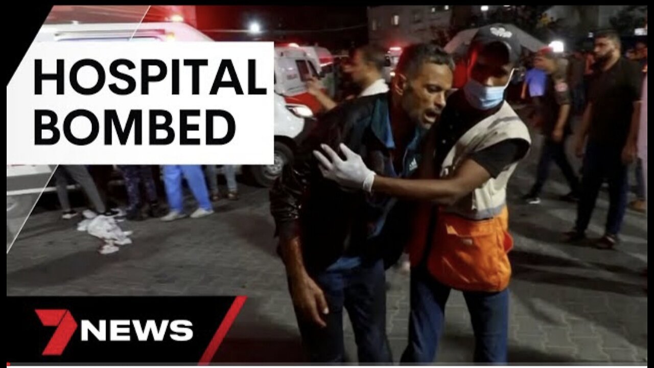 Hundreds of people killed and injured in bombing on Gaza hospital