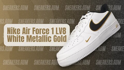 Nike Air Force 1 Low '07 LV8 Double Swoosh White Metallic Gold - DA8481-100 - @SneakersADM