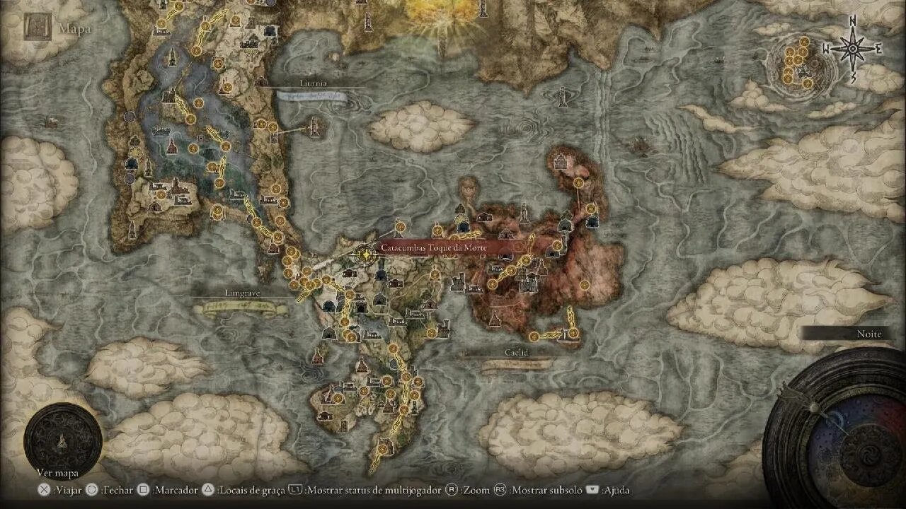 ELDEN RING Localização de Raizes da Morte