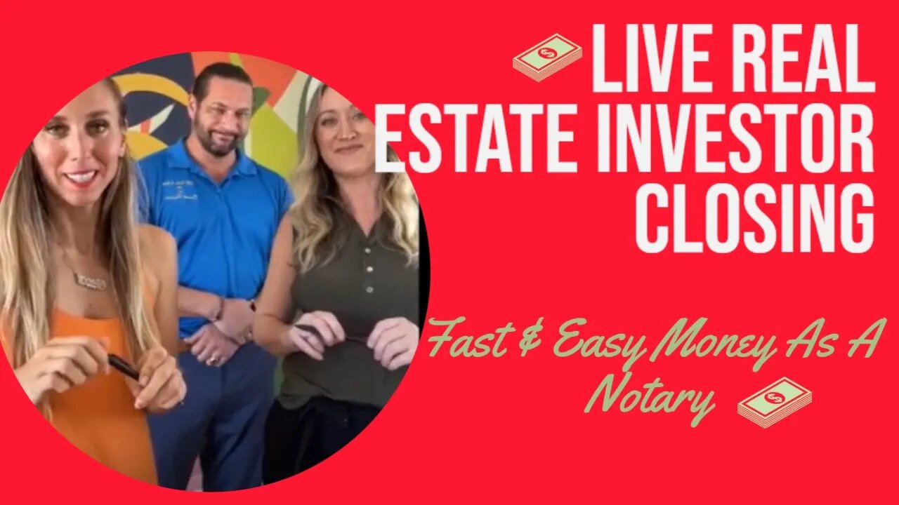 Live Real Estate Investor Closing: See Us Make $150 In Minutes. Fast Easy Money As A Notary.